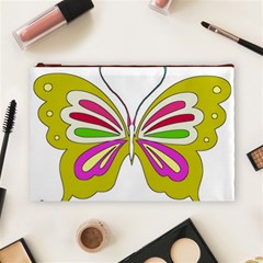 Color Butterfly  Cosmetic Bag (Large) from ArtsNow.com Front