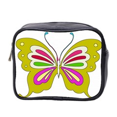 Color Butterfly  Mini Travel Toiletry Bag (Two Sides) from ArtsNow.com Front