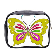 Color Butterfly  Mini Travel Toiletry Bag (Two Sides) from ArtsNow.com Back