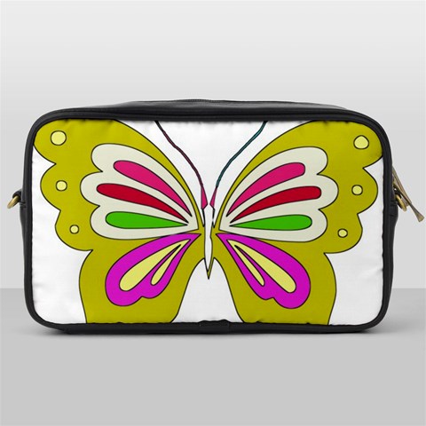 Color Butterfly  Travel Toiletry Bag (One Side) from ArtsNow.com Front