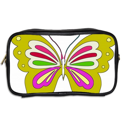 Color Butterfly  Travel Toiletry Bag (Two Sides) from ArtsNow.com Back