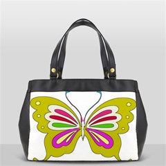 Color Butterfly  Oversize Office Handbag (Two Sides) from ArtsNow.com Back