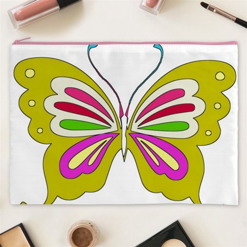 Color Butterfly  Cosmetic Bag (XXXL) from ArtsNow.com Front