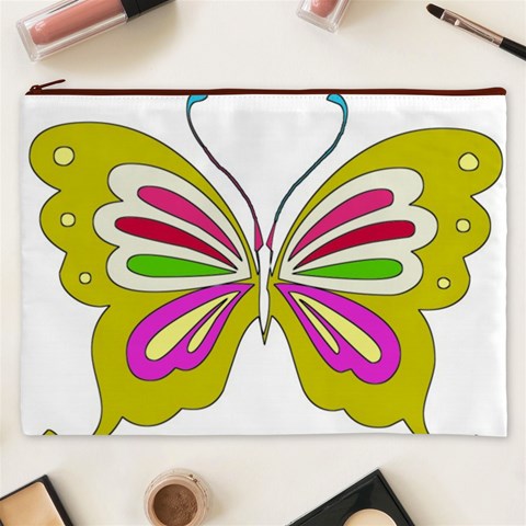 Color Butterfly  Cosmetic Bag (XXXL) from ArtsNow.com Front