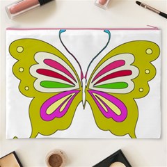 Color Butterfly  Cosmetic Bag (XXXL) from ArtsNow.com Back