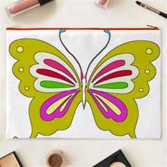 Color Butterfly  Cosmetic Bag (XXXL) from ArtsNow.com Back