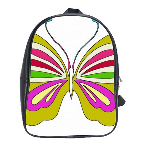 Color Butterfly  School Bag (XL) from ArtsNow.com Front