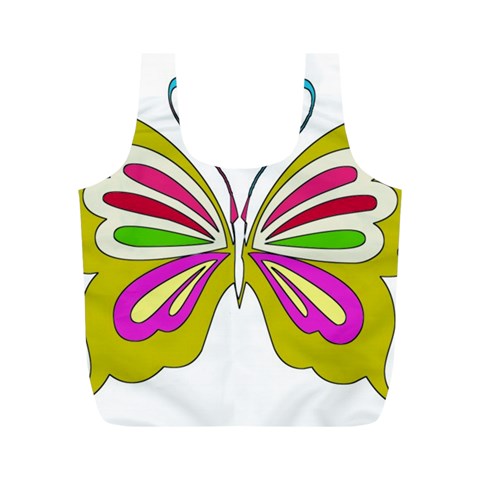 Color Butterfly  Reusable Bag (M) from ArtsNow.com Front