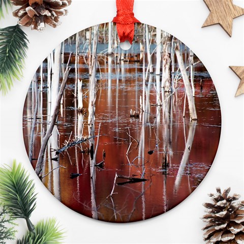 Swamp2 Filtered Round Ornament from ArtsNow.com Front