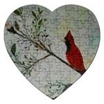 Sweet Red Cardinal Jigsaw Puzzle (Heart)