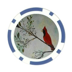 Sweet Red Cardinal Poker Chip from ArtsNow.com Front