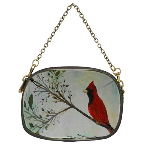 Sweet Red Cardinal Chain Purse (Two Sided)  from ArtsNow.com Back