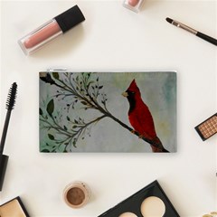 Sweet Red Cardinal Cosmetic Bag (Small) from ArtsNow.com Front