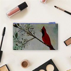 Sweet Red Cardinal Cosmetic Bag (Small) from ArtsNow.com Back