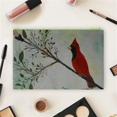 Sweet Red Cardinal Cosmetic Bag (Large) from ArtsNow.com Back