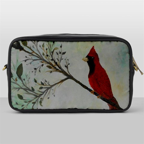 Sweet Red Cardinal Travel Toiletry Bag (One Side) from ArtsNow.com Front