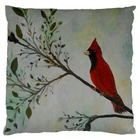 Sweet Red Cardinal Large Cushion Case (Two Sided)  from ArtsNow.com Back