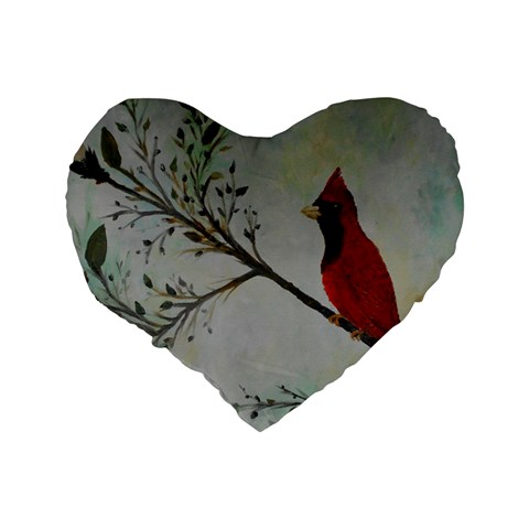 Sweet Red Cardinal 16  Premium Heart Shape Cushion  from ArtsNow.com Back