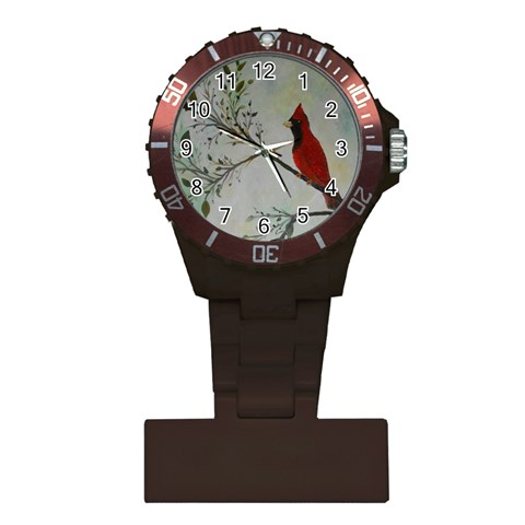 Sweet Red Cardinal Nurses Watch from ArtsNow.com Front