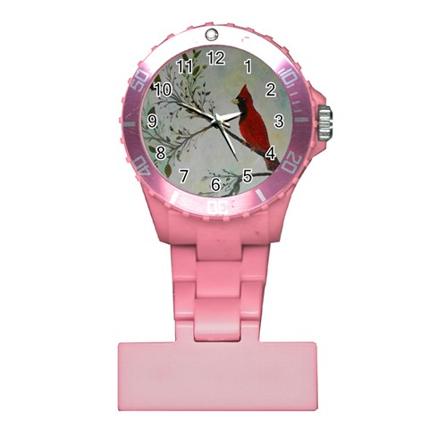 Sweet Red Cardinal Nurses Watch from ArtsNow.com Front