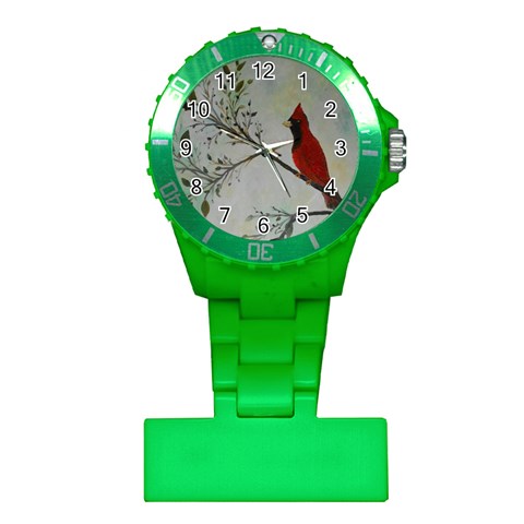 Sweet Red Cardinal Nurses Watch from ArtsNow.com Front