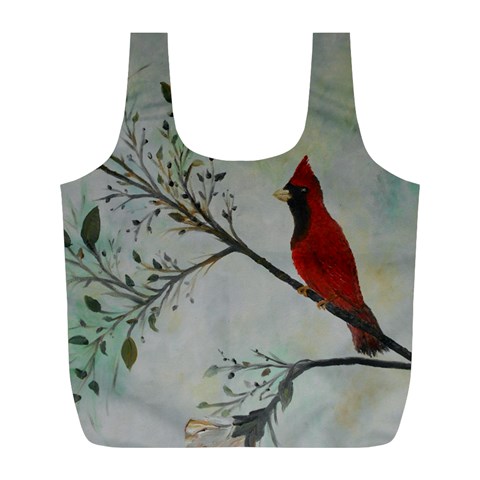 Sweet Red Cardinal Reusable Bag (L) from ArtsNow.com Back