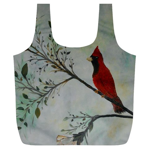 Sweet Red Cardinal Reusable Bag (XL) from ArtsNow.com Back