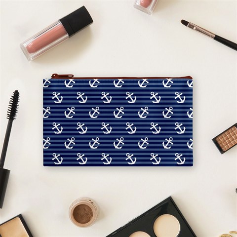 Boat Anchors Cosmetic Bag (Small) from ArtsNow.com Front