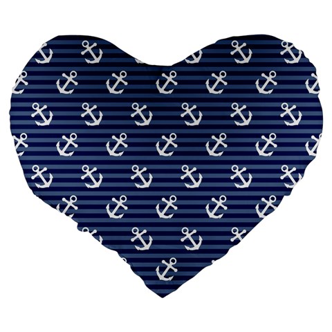 Boat Anchors 19  Premium Heart Shape Cushion from ArtsNow.com Back