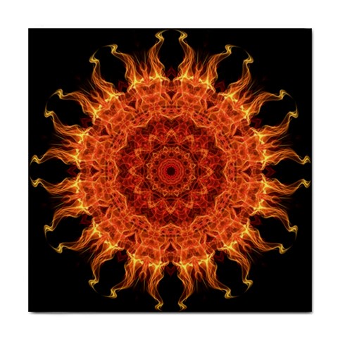 Flaming Sun Ceramic Tile from ArtsNow.com Front