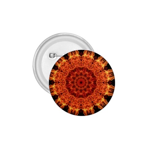 Flaming Sun 1.75  Button from ArtsNow.com Front