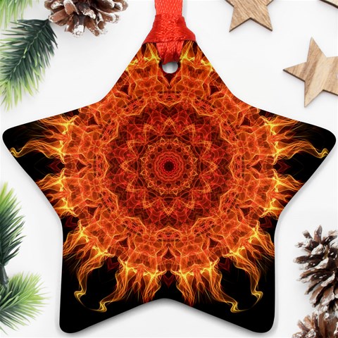 Flaming Sun Star Ornament from ArtsNow.com Front