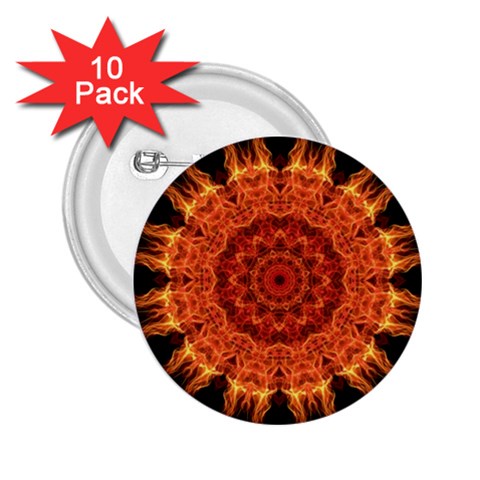 Flaming Sun 2.25  Button (10 pack) from ArtsNow.com Front