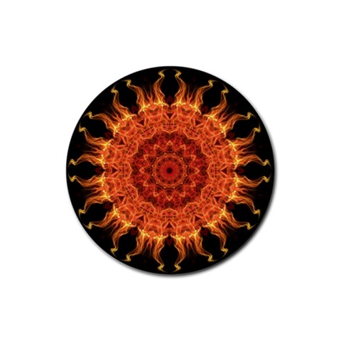 Flaming Sun Drink Coaster (Round) from ArtsNow.com Front