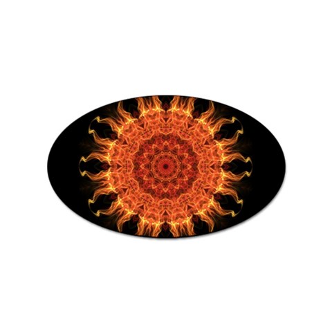 Flaming Sun Sticker 10 Pack (Oval) from ArtsNow.com Front