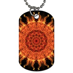 Flaming Sun Dog Tag (Two Front