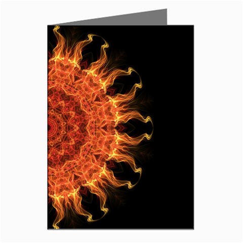 Flaming Sun Greeting Card (8 Pack) from ArtsNow.com Left