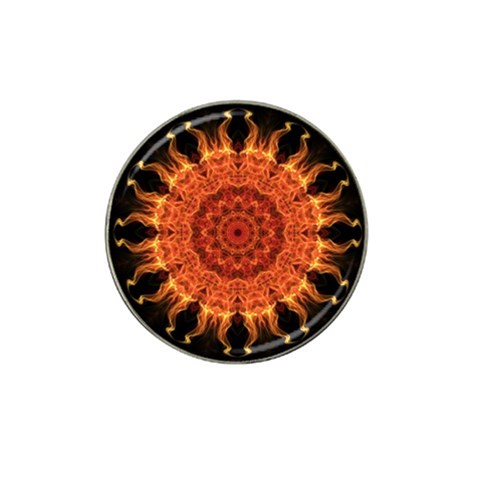 Flaming Sun Golf Ball Marker (for Hat Clip) from ArtsNow.com Front