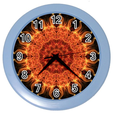 Flaming Sun Wall Clock (Color) from ArtsNow.com Front