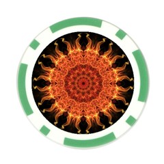 Flaming Sun Poker Chip from ArtsNow.com Front