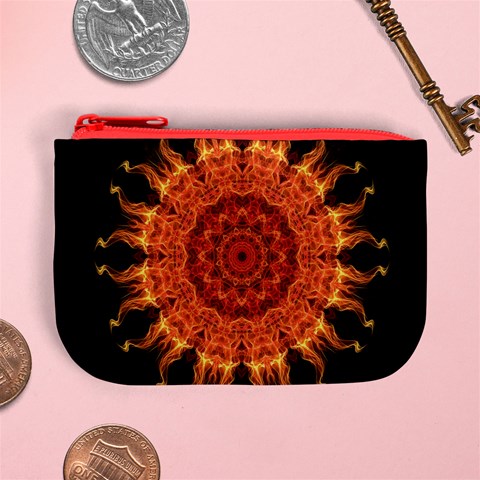 Flaming Sun Coin Change Purse from ArtsNow.com Front