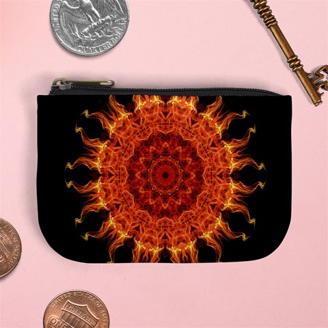 Flaming Sun Coin Change Purse from ArtsNow.com Front