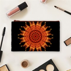 Flaming Sun Cosmetic Bag (Medium) from ArtsNow.com Front