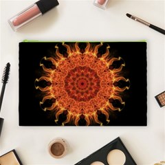 Flaming Sun Cosmetic Bag (Large) from ArtsNow.com Front