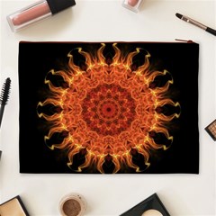 Flaming Sun Cosmetic Bag (XL) from ArtsNow.com Back