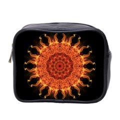 Flaming Sun Mini Travel Toiletry Bag (Two Sides) from ArtsNow.com Front