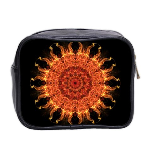 Flaming Sun Mini Travel Toiletry Bag (Two Sides) from ArtsNow.com Back