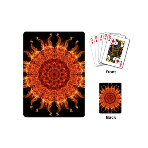 Flaming Sun Playing Cards (Mini) from ArtsNow.com Back