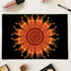 Flaming Sun Cosmetic Bag (XXL) from ArtsNow.com Front