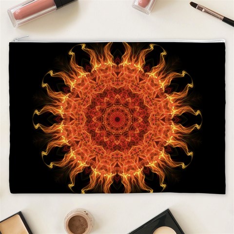 Flaming Sun Cosmetic Bag (XXXL) from ArtsNow.com Front